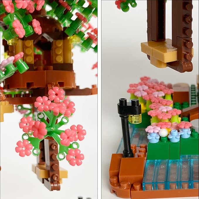 Yushinv Cherry Bonsai Tree Building Sets, Original Scene Music Building Kit 2008 Pcs,Type :Symphony. Sakura House Building Set, Cherry Tree Building Set, Sakura Set.