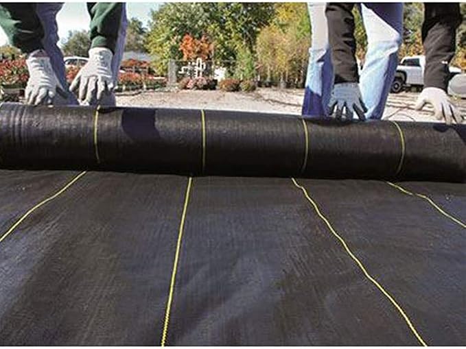 Dewitt 2-Pack Sunbelt Weed Barrier Fabric 3.2 oz, 6 x 300 Feet – Heavy-Duty Ground Cover Mat for Greenhouse Floors, Garden Rows, Raised Beds, Yard Gardening, and Outdoor Landscape Protection