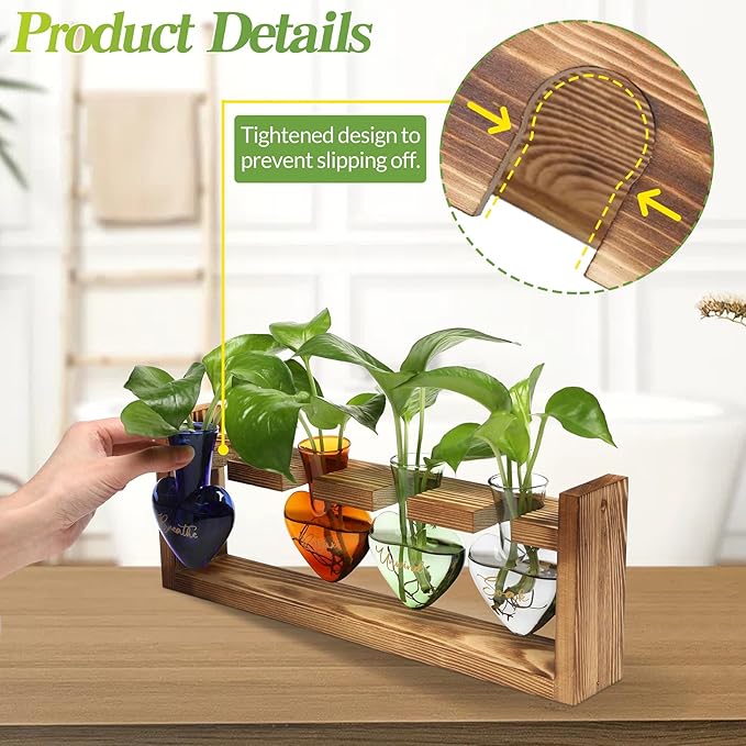 CYZglass Plants Propagation Stations Plant Terrarium Kit for Bathroom Glass Planters for Indoor Plants Bathroom Decor Accessories - Relax Soak Unwind Breathe