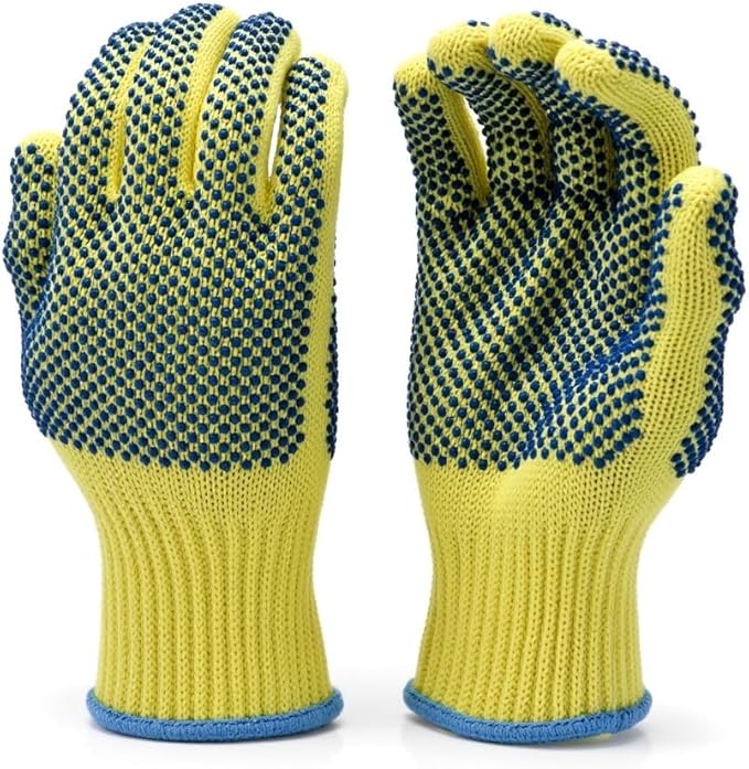 G & F Products 1670M Yellow Medium Cut Resistant Kevlar Knit Work Gloves