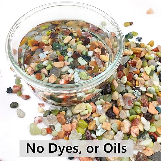YISZM 5LB Succulent and Cactus Colorful Pebbles, 3/8 Inch Pebbles for Indoor Plants, Natural Decorative Polished River Rocks for Vases, Planters and Outdoor Gardening