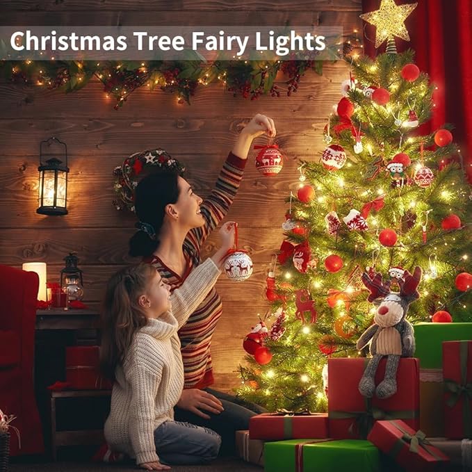 GDEALER 2 Pack Fairy Lights 20 Ft 60 Led Battery Operated Twinkle Lights with Remote Waterproof Silver Wire Twinkle Light 8 Modes Fairy String Light for Party Bedroom Decorations- Warm White