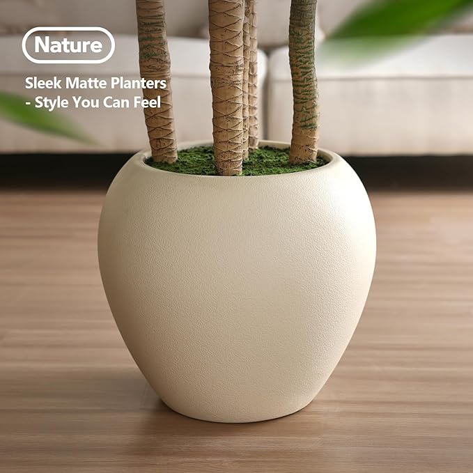 VeriNatural Artificial Dracaena Tree Indoor - 8FT UV Resistant Fake Outdoor Plants with Planter- Tall Faux Tree for Front Porch, Patio, Garden, Wedding, Home, Living Room Decor, VN151
