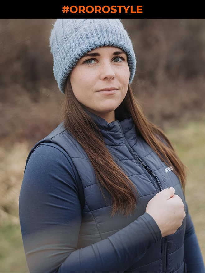 ORORO Women's Lightweight Heated Vest with USB-C Rechargeable Battery, Puffer Classic Heating Vest