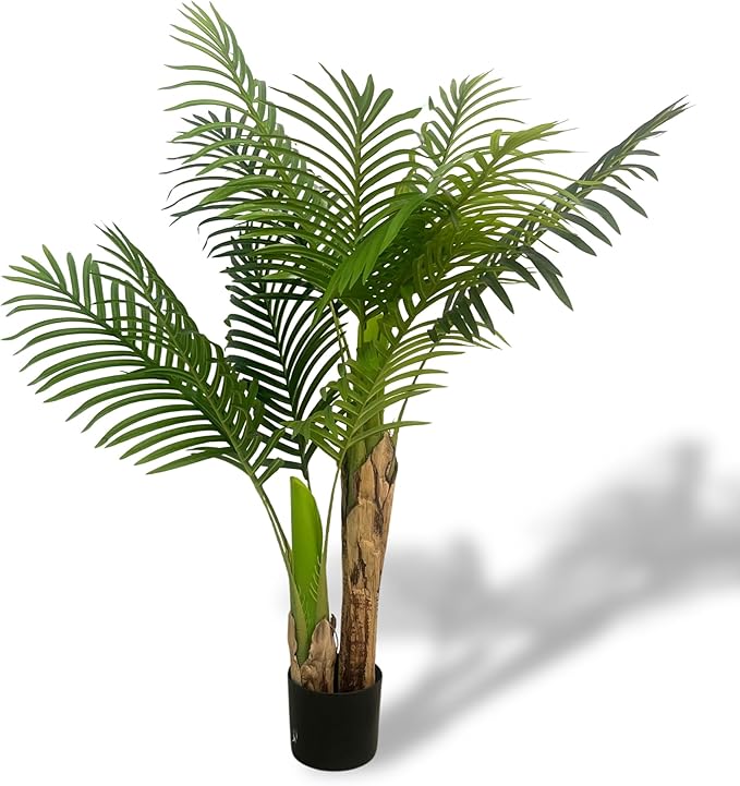 XBrand 47.2-Inches Artificial Palm Tree in Pot for Indoor Outdoor Home Office Store, Great Housewarming Gift