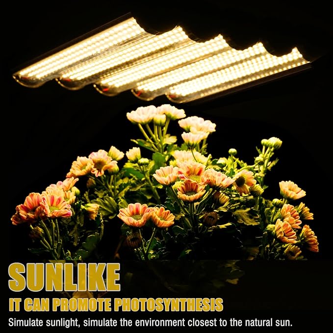 Abriselux LED Grow Light Coverage and Upgraded Larger Board, Full Spectrum Grow Lamps for Indoor Hydroponic Growing Light with High PPFD (5 Branches)