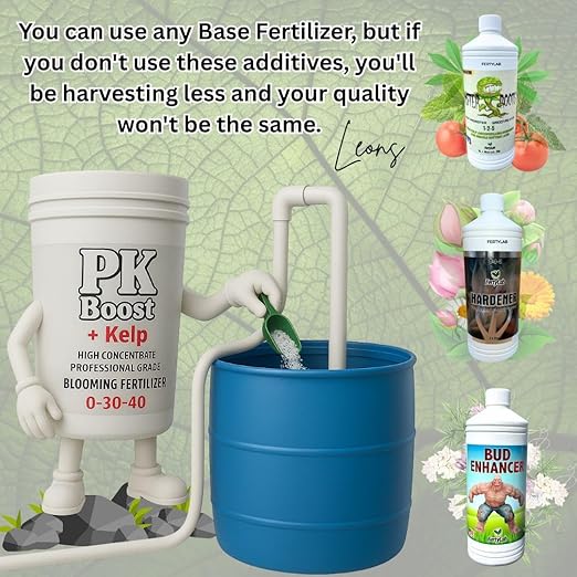 PK Boost - Hydroponic Flower Booster - Bud Enhancer - Blooming Booster - Highly Concentrated Phosphorus and Potassium - Pure Tech Grade Fertilizer - Flower Increaser