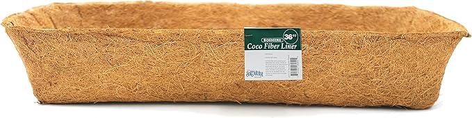 Bosmere F954 36-Inch Pre-Formed Replacement Coco Liner with Soil Moist for Rectangular Planter