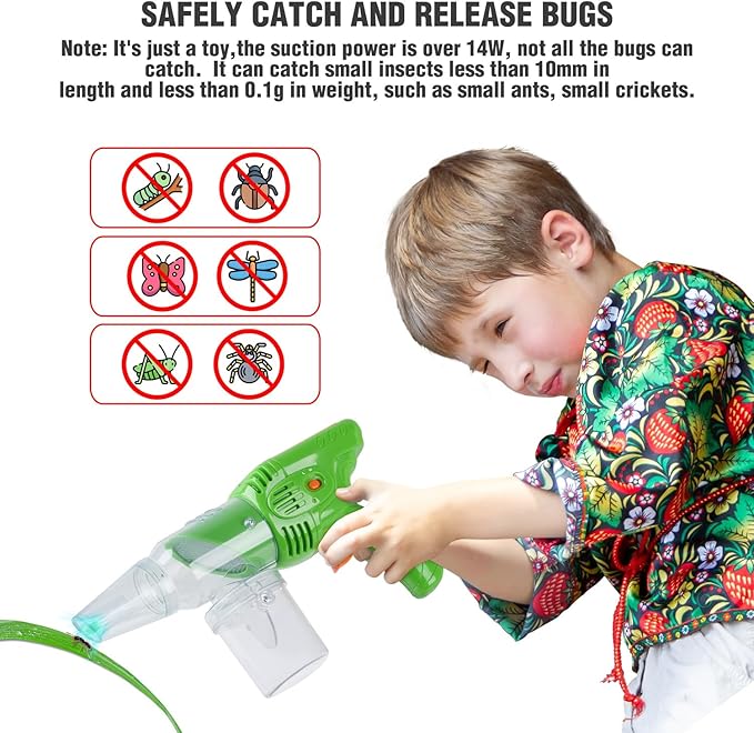 Bug Catcher Kit for Kids, Bugs Toys for Kids 3-5, Bug Vacuum Catching Kit, Critter Keeper Habitat, Insect Collection Terrarium, Summer Outside Toys for Toddlers 1-3 4 5 6 7 8+ Boys Gift