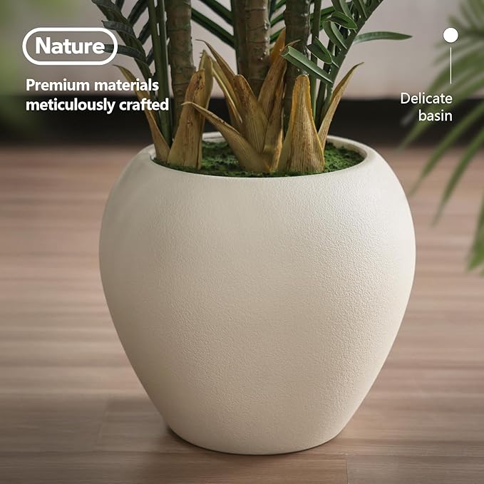 Verinatural Artificial Palm Tree Plant - 7FT Tall Fake Tree with Realistic Look & UV Protection - Large Indoor Outdoor Faux Floor Plant for Home Office Decor