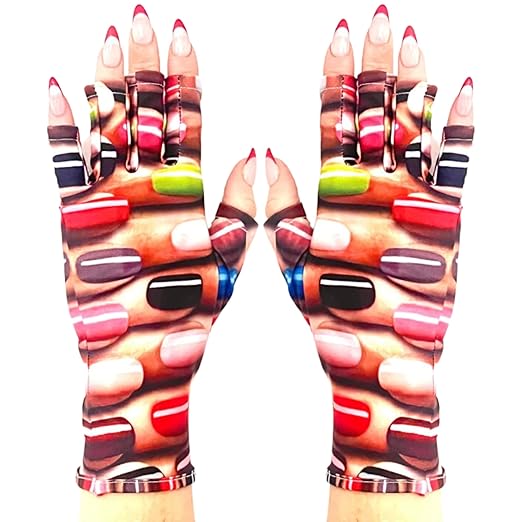 ManiGlovz - The Original UPF 50+ UV Light Protective Nail Gloves | Gel Manicure Gloves and Anti UV Fingerless Gloves for Women | Can be Used as Sun Protection Gloves for Driving | Nails B4 Males