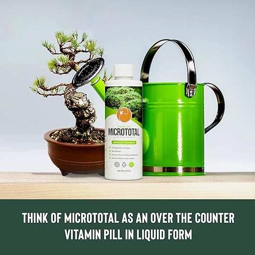 Liquid Bonsai Fertilizer Food Supplement - Micrototal Liquid Tree Fertilizer Helps Provide Trace Elements That Bonsai Trees Need When You See a Nutrient Deficiency
