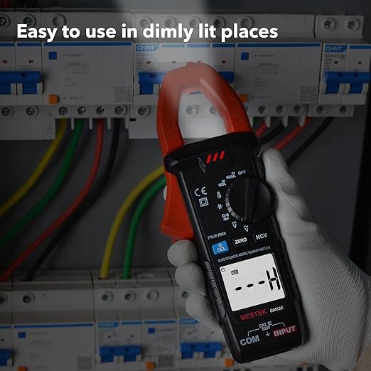 Digital Clamp Meter, MESTEK Multimeter Voltage Tester TRMS 6000 Counts Auto-ranging Amp Volt Ohm Meter with NCV, Measures AC/DC Current, Voltage, Capacitance, Resistance, Diodes, Continuity, Live Wire