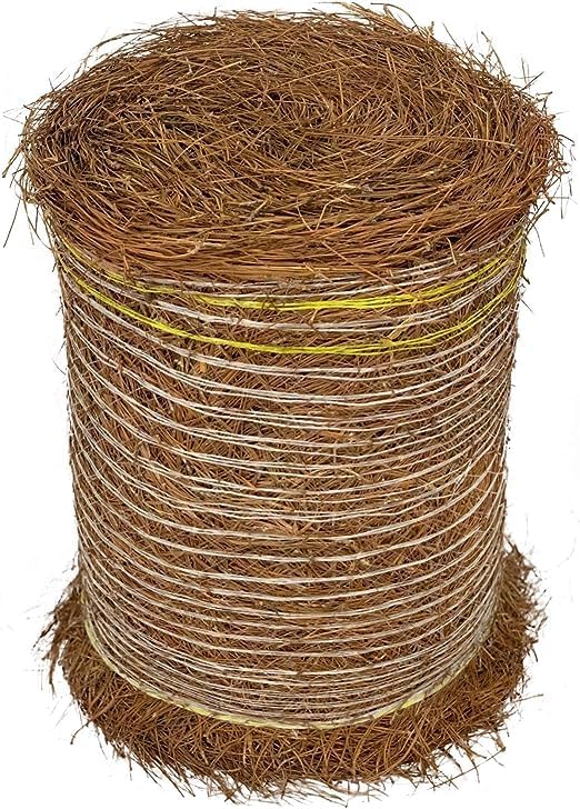 Longleaf Pine Straw Roll for Landscaping - Non-Colored - Covers Up to 125 Square Feet