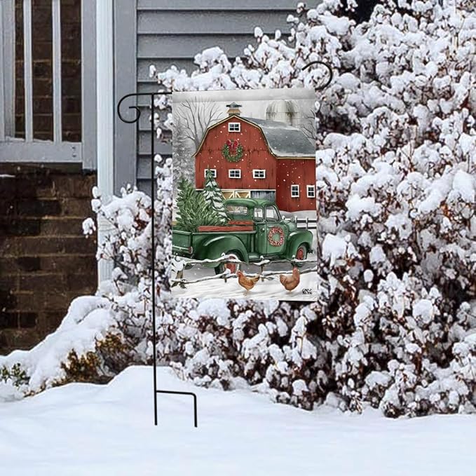 Briarwood Lane Christmas on the Farm Garden Flag