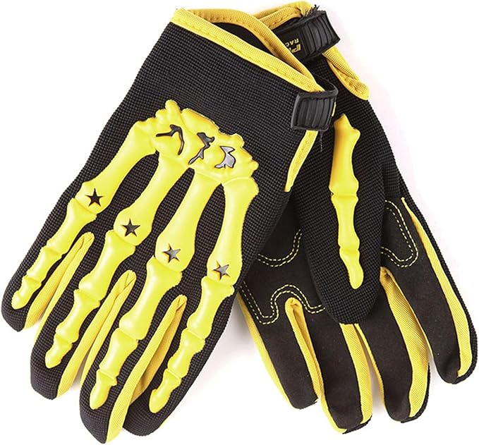 1Storm Youth Motocross Gloves Motorcycle BMX MX ATV Dirt Bike Bicycle Skeleton Cycling Kids Gloves
