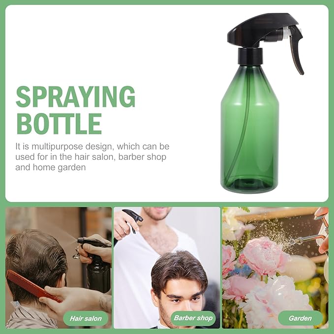 2Pcs 300Ml Spray Bottles Plant Watering and Beauty Sprayers Refillable Mist for Hair Care and Home Gardening