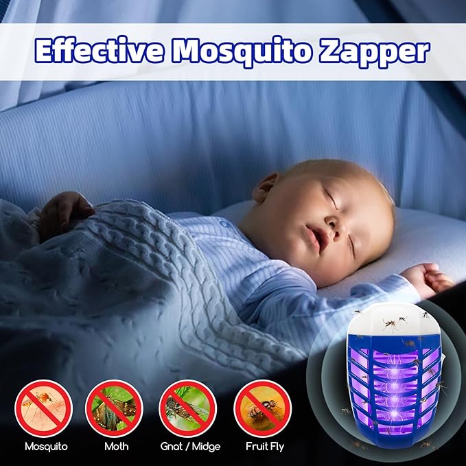 6 PCS Plug in Bug Zapper, Mosquito Zapper Indoor Plug in for Flying Insect Fully Automatic Mosquito Trap with Led Bug Zapper for Patio, Bedroom, Kitchen