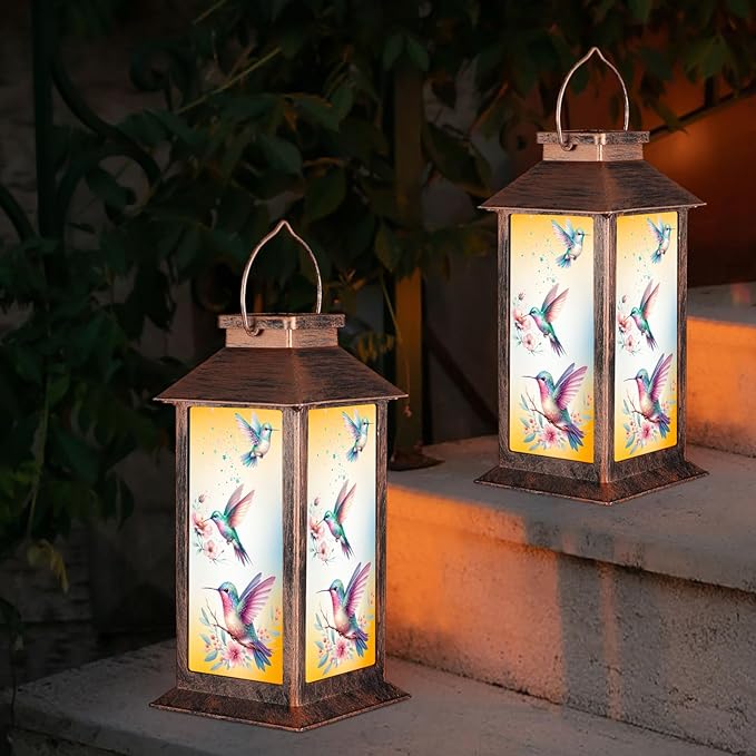 Pawatee Solar Hanging Lanterns, Bronze, 3 LED, Waterproof, Perfect for Garden Decor, Outdoor Gatherings, and Gifting