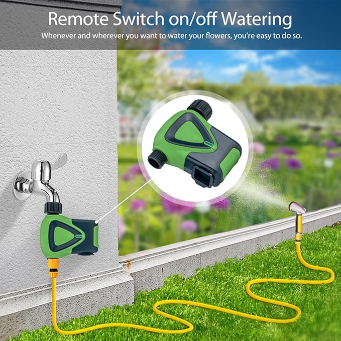 Smart Water Timer: Zigbee Sprinkler Timer, Wireless Watering System Valve, App & Voice Control, Weather-Based Automatic Rain Delay, Tuya Zigbee Hub Required, Watering Timer for Garden Hose