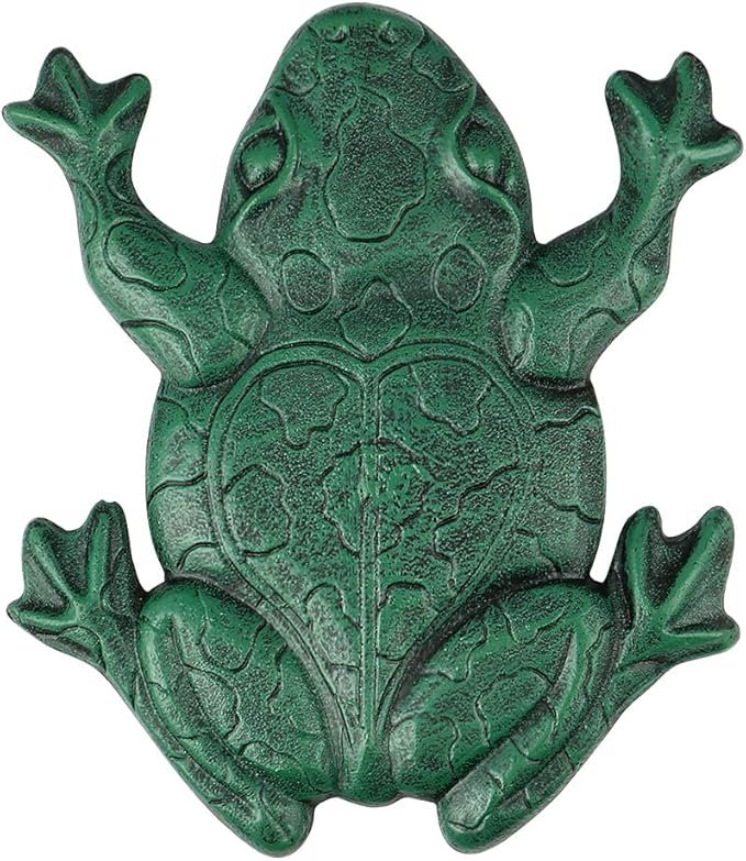 MDLUU Frog Stepping Stone, Cast Iron Frog Art, Decorative Flagstone for Garden Walkway, Yard, Patio Decor