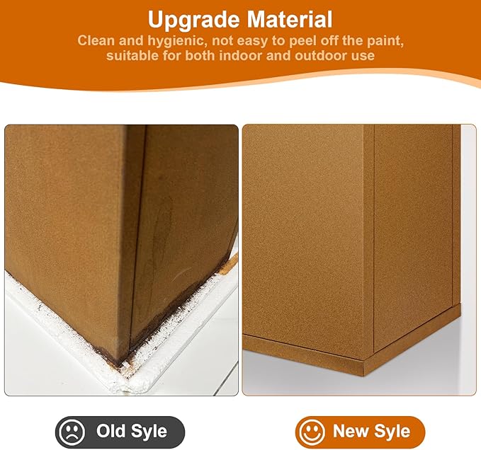 Meyoppm Corten Steel Planter Box 28"x12"x28", Rustic Metal Planter with Partitions & Drainage Holes, Frost Rust Resistant Heavy Duty Planter for Patio Garden Indoor Outdoor Commercial Decor