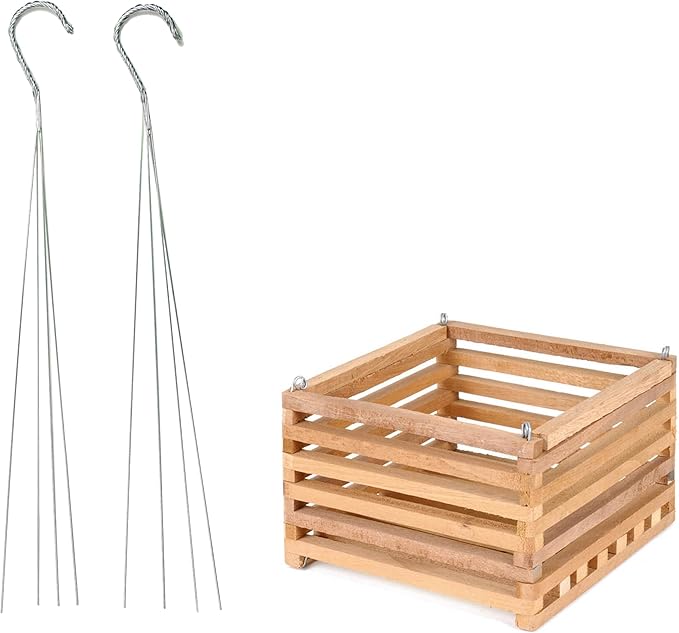 Sun Bulb 52720 Better GRO Square Cedar Basket, 8"