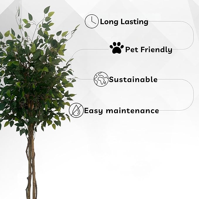 XBrand 63-Inch Artificial Ficus Tree