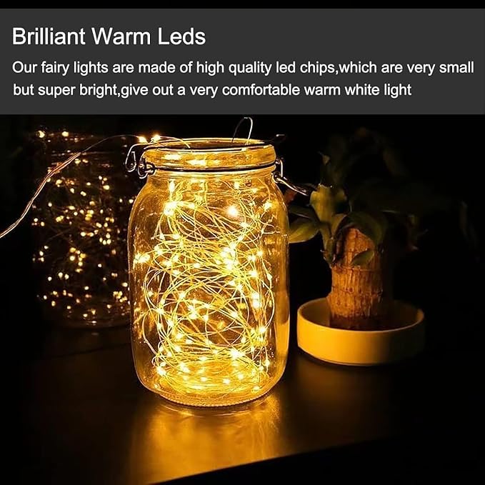 24 Pack Fairy Lights Battery Operated String Lights-3.3ft 20 LED Silver Wire Warm White for Wedding,Party,Table Centerpieces,DIY Crafts,Mason Jars Decor