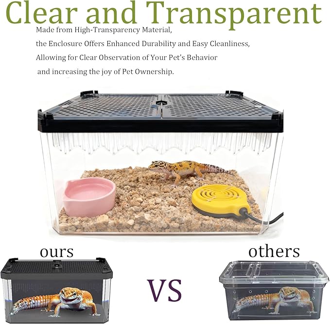 Reptile Terrarium,Tarantula Enclosure,Spider Tank Starter Kit,Leopard Gecko Container,Hermit Crab Habitat,Lizard Enclosure,Insect Housing,Jumping Spider Cage,Small Bearded Dragon Vivarium