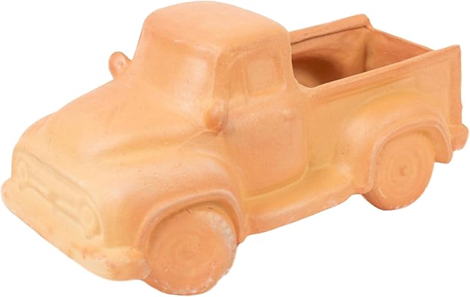 MY SWANKY HOME Natural Terracotta Vintage Truck Shaped Succulent Cactus Pot Planter Indoor Outdoor 19 in