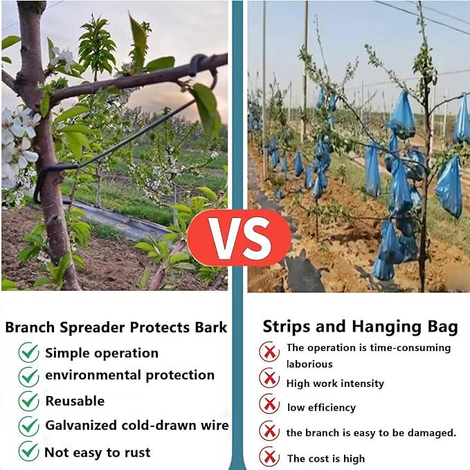 Fruit Tree Branch Spreader 10PCS Fruit Trees Limb Spreader Fruit Tree Branch Spreaders Durable Solution for Tree Support Branches Extension (14 inches)