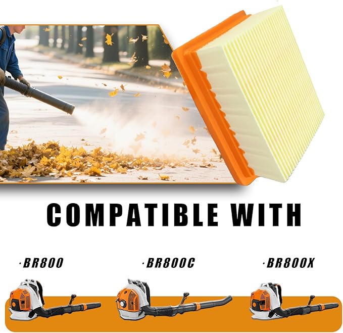 3PCS For Stihl BR800 BR800C BR800X Magnum Backpack Leaf Blower Air Fuel Filter Spark Plug Kit, For Stihl BR800 BR800C BR800X 4283-141-0300 4283-141-0300A 4283-141-0300B 0000-350-3518 0000-350-6202