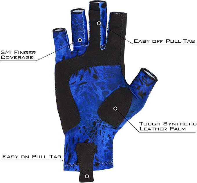 KastKing Sol Armis Sun Gloves UPF50+ Fishing Gloves UV Protection, Sun Protection for Outdoor, Kayaking, Rowing