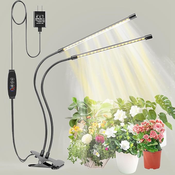 bseah Plant Grow Light for Indoor Plants, Full Spectrum Indoor Grow Light, 3 Modes & 10-Level Dimmable, Auto ON & Off Timer
