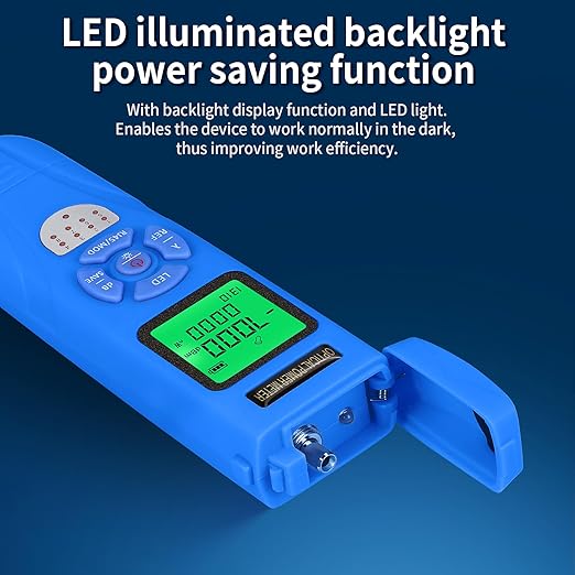 3-Piece Kit High Precision Rechargeable Optical Power Meter L-C7 (-70~+10dBm) Built in RJ45/LED Function Fiber Tester & Rechargeable VFL for SC/FC/ST/LC Interface, with FC-LC Adapter