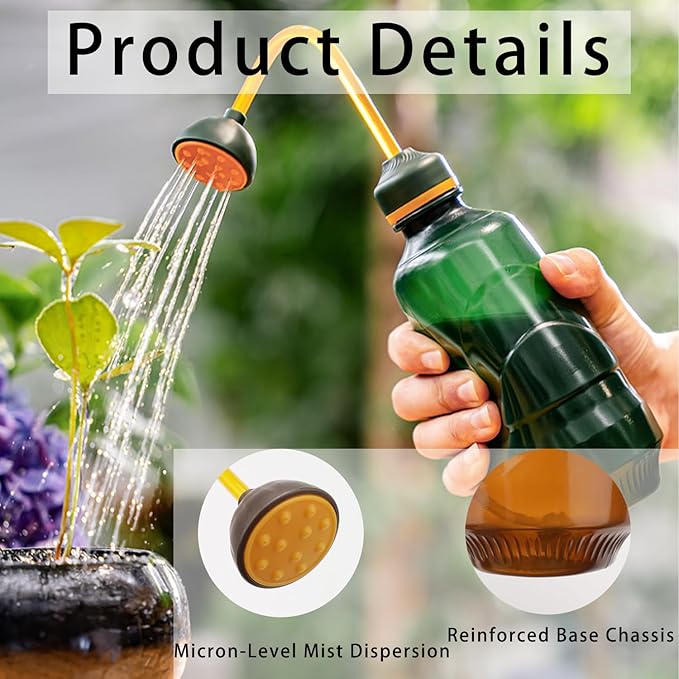 450ml Plant Watering Can Spray Bottle for Indoor Plants, Succulents, Flowers Fine Mist Squeeze Bottle for Home Gardening & Plant Care (2)