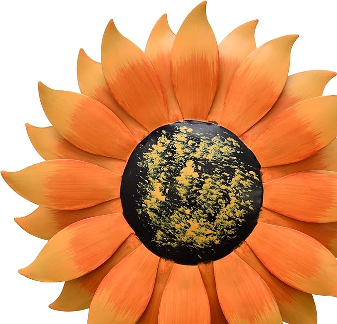 Sunflower Garden Stake Metal Flower Yard Decor Outdoor Decoration Decorative Plant Stakes Ornaments for Lawn Pathway Patio 35.4"