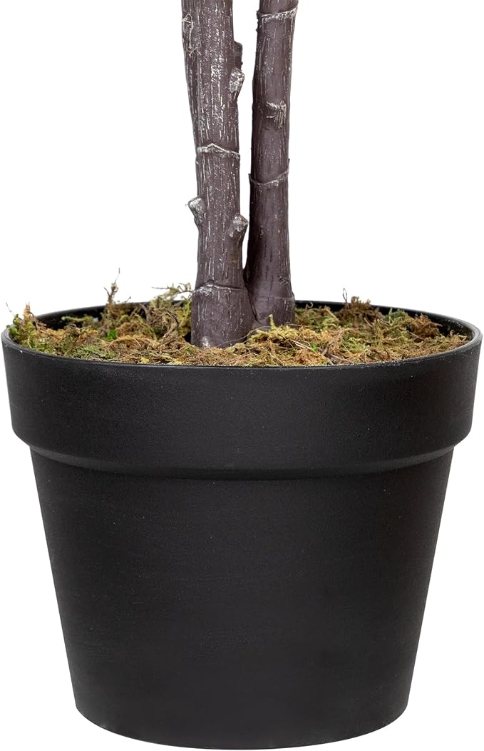 Northlight 51" Artificial Green and Brown Potted Rubber Plant