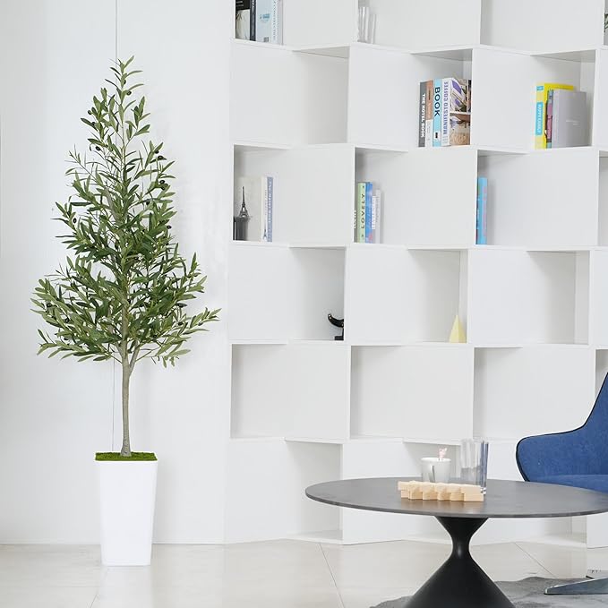 ProDeco Artificial Olive Tree 6ft - Realistic Tall Fake Plants for Office Living Room Bedroom Home Decor Indoor - Faux Floor Green Silk House Corner Large Potted Plants