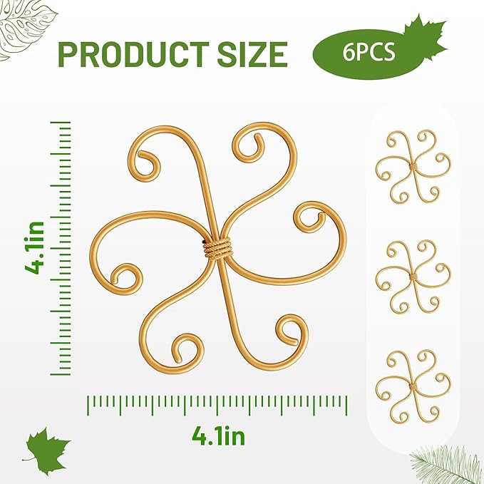 Plant Support Stakes,Flower-Shaped Indoor Plant Trellis,6 Pcs Reusable Plant Holder Stabilizer,Durable Plastic Climbing Plant Support Rings for Potted Plants,Vines,and Growing Support