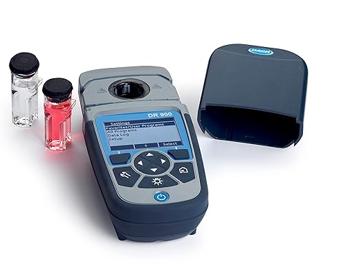 Hach DR900 Multiparameter Handheld Colorimeter, Portable Water Testing, Over 90 Colorimetric Parameters, Waterproof, Dustproof, Shock-Resistant, USB Data Transfer, 9385100