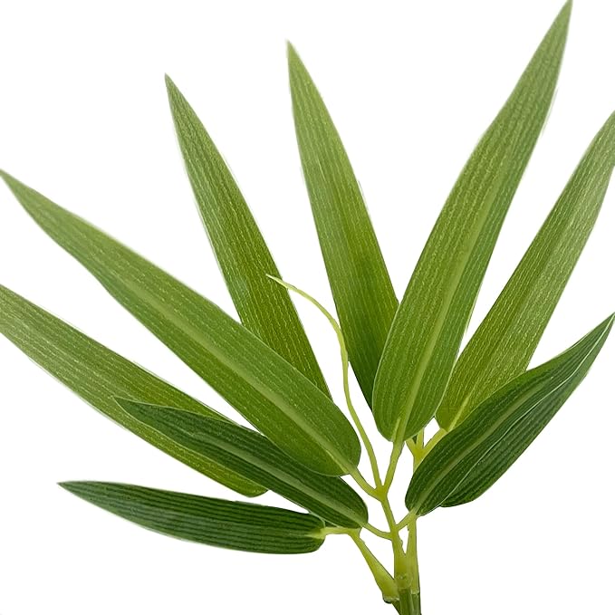 Artificial Tree in Contemporary Geometric Pattern Planter, Fake Bamboo Silk TRE for Indoor and Outdoor Home Decoration - 70" Overall Tall (Plant Pot Plus Tree)