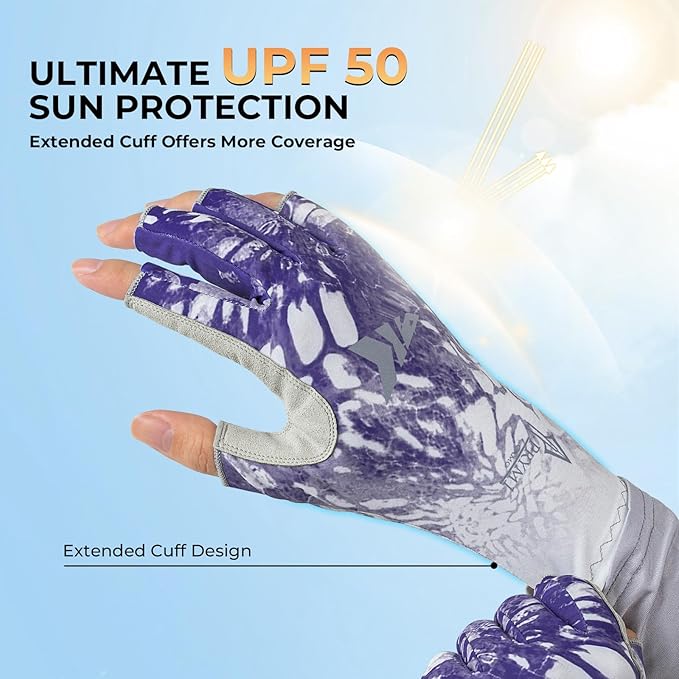 KastKing Sol Armis Sun Gloves UPF50+ Fishing Gloves UV Protection, Sun Protection for Outdoor, Kayaking, Rowing