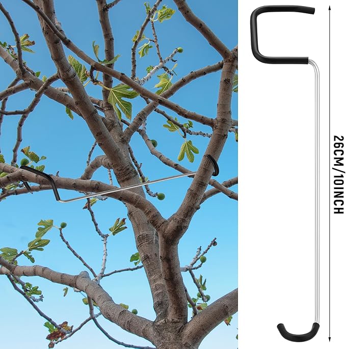 25 Pcs Fruit Trees Limb Spreader 10 Inch Tree Branch Puller Spreader with Plastic Hose Wrapped, Spreading Crotch Open Angles Branches Support Bending Tool for Shaping Seedlings Flowers
