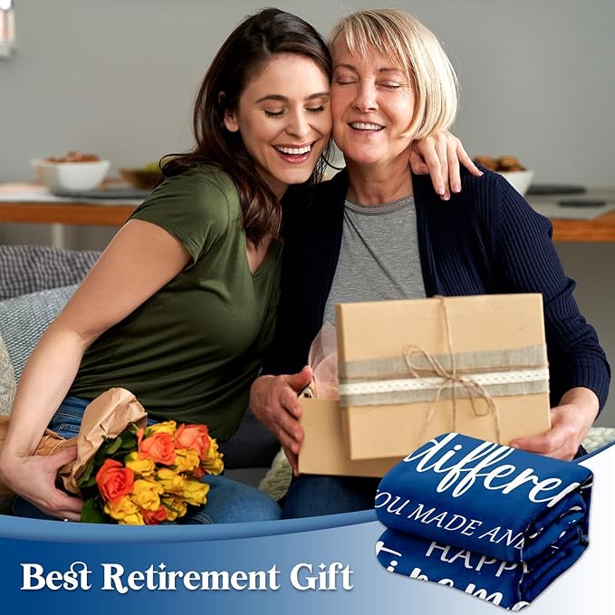 Glydein Retirement Gifts for Men 2026 - Soft Flannel Men Retiremet Blanket 50 x 60 inches - Best Retired Gifts Ideas for Teacher Nurse Friend Coworker Grandpa Grandma Dad Mom