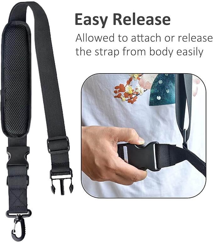 Trimmer Strap for Weed Eater Shoulder Strap Easy Release Brush Cutter Harness Compatible with EGO String Trimmer, Leaf Blower