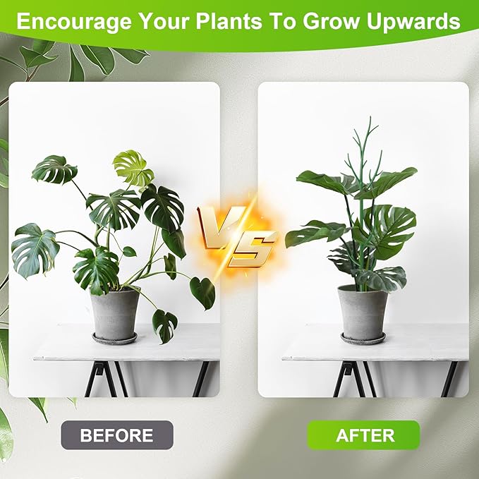 7 Pack Monstera Plant Support - 24.4" Plant Support Stakes for Indoor Plants Sticks Support Tall Indoor Plant Stakes with Twist Ties Stackable Plant Stem Support for Monstera Plants