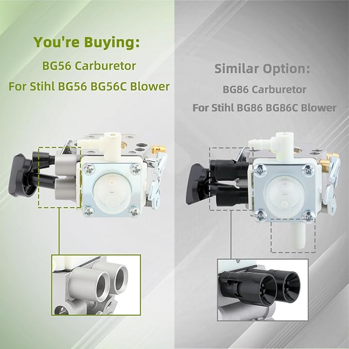 Carbhub BG56 Carburetor Fit for Stihl BG56 BG56C SH56 Leaf Blower Replace for Zama C1M-260 C1M-S260B 4241-120-0632 4241-120-0622 4241-120-0615 Carb