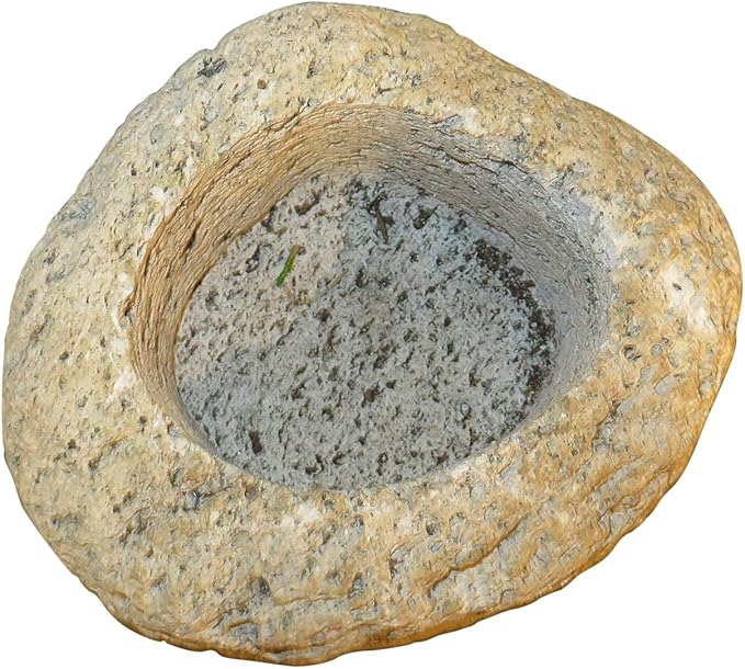 MY SWANKY HOME Rustic Natural Stone Planters Set of 3 Rustic Volcanic Rock Free Form Modern